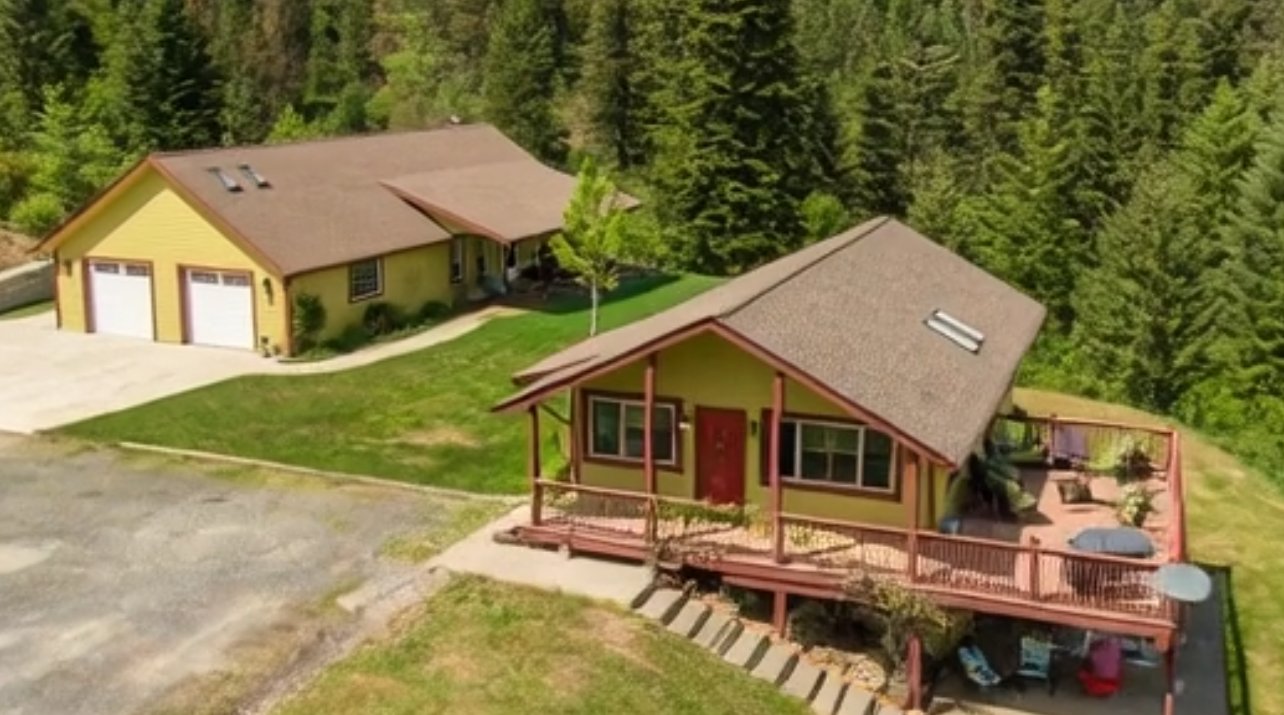 Both homes summer aerial