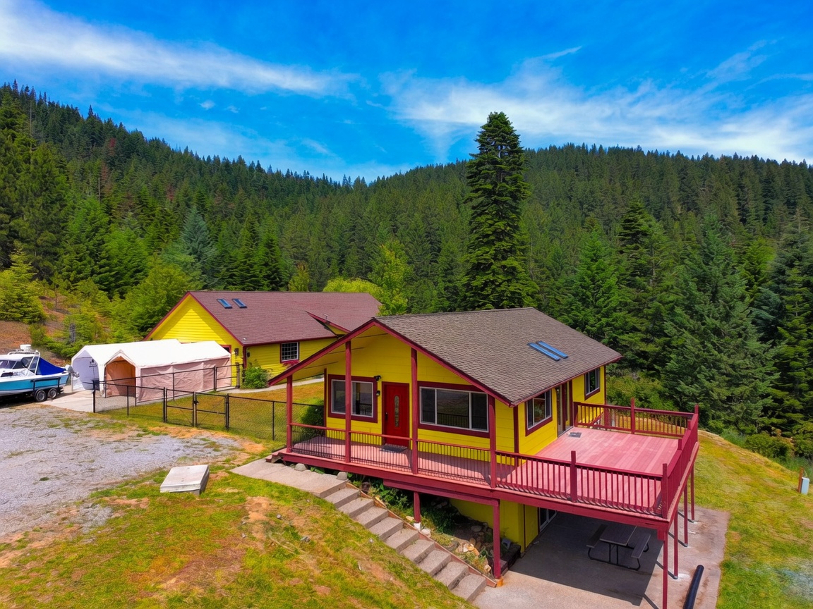 Both homes deck-side aerial